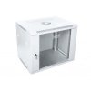 Digitus Szafa wisząca jednosekcyjna 19 9U 501/600/450 mm, drzwi szklane, szara (RAL 7035), zmontowana